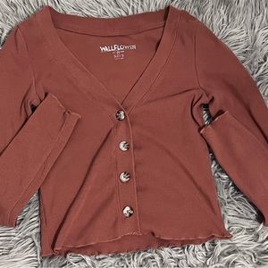 Matching cardigan and Spaghetti strap shirt set. Gently worn condition